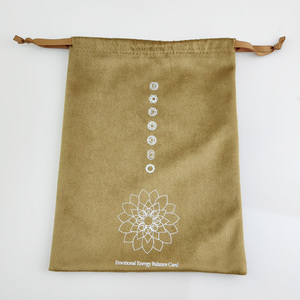 Bolsa de Terciopelo Personalizada de Lujo con Cordón para Exhibición de Joyería, Bolsa de Joyería de Gamuza Sintética con Logotipo y Cintas - Product Image 6