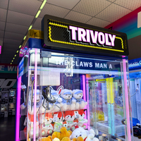 Machine de jeu d'arcade interactive avec éclairage d'ambiance intelligent, machine à griffes et distributeur de jouets RGB pour clubs