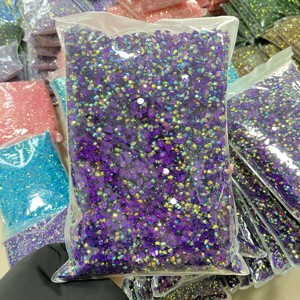 Xulin Bán Buôn 2Mm 3Mm 4Mm 5Mm 6Mm Vòng Pha Lê Đá Trong Suốt Dưới <span class=keywords><strong>Flatback</strong></span> Nhựa Rhinestone Cho DIY Thủ Công Trang Trí - Product Image 2
