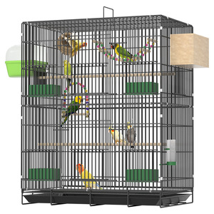 <span class=keywords><strong>Cage</strong></span> à oiseaux de luxe à double couche en métal, grande taille, écologique, multi-niveaux, pour perroquets, avec cadre robuste, pour l'élevage de perruches et d'animaux domestiques - Offre Spéciale - Product Image 1