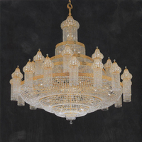 Gros Style Arabe Mosquée En Cristal Or Lustre pour Hôtel Hall Haut Plafond