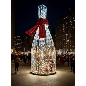 Sculpture lumineuse LED 3D Panjixin pour décoration extérieure de centres commerciaux, hôtels et parcs d'attractions, motif arbre et boîte cadeau - Product Image 5