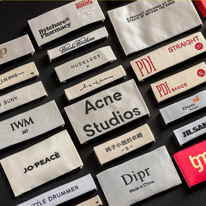 Satin Soft Touch Woven Label Custom <b>Logo</b> Tag Luxury Feel for Fashion Brand - Product Image 3