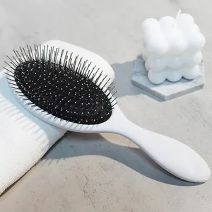 Factory Price Custom Logo Paddle Metal Bristle Hair Brush Wig Brush Metal Tooth Pins Cushion Hair Extension Brush