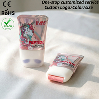 Applicateur vibrant électrique pour massage, rouleau en acier inoxydable, tube souple à presser pour crème visage et yeux, massage SPA, tube souple en plastique