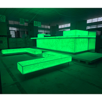 Comptoir de Bar en Agate et Pierre d'Onyx Led Design Américain Tables de Bar de Cuisine de Restaurant Design Personnalisé