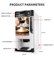 Commercial All-in-One Office Desktop Coffee Machine Automatic Instant Tea and Milk Vending Machine