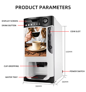 Thương mại tất cả-trong-một văn phòng máy tính để bàn Máy pha cà phê tự động ngay lập tức trà và sữa Máy bán hàng tự động - Product Image 6