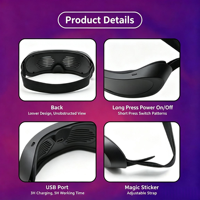 Lunettes LED RGB rechargeables à commande par application, avec affichage de texte personnalisé, éclairage dynamique pour cosplay, fêtes, festivals de musique, vente en gros