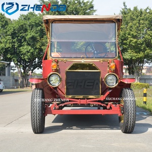 Voiture électrique vintage rouge rétro classique, trois rangées de sièges, luxe, tourisme, vente directe d'usine, personnalisable - Product Image 5