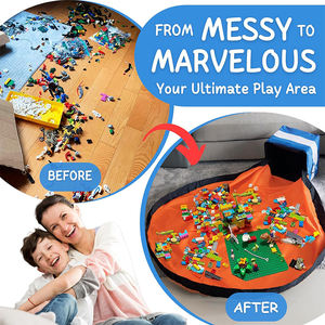 בית מודרני רב תכליתי ארגז אחסון צעצועים וארון בגדים מתקפל רוכסן ארגונית מרובעת חדר שינה יחידת אחסון לשימוש חוזר - Product Image 2