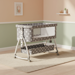 Multi-functional Metal Baby <strong>Crib</strong> Bed Foldable Lightweight Portable Newborn Baby Bed Mosquito Net Bedroom - Product Image 2