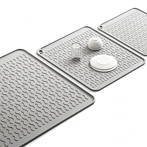 Heat Insulation <b>Mats</b> Draining <b>Mats</b> Kitchen Protective <b>Silicone</b> <b>Mats</b> Countertop <b>Mats</b> and Non-slip Cutting Board <b>Mats</b> - Product Image 1