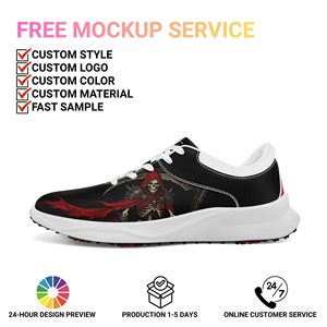 Chaussures de golf en gros, série gothique, impression à la demande, OEM ODM, baskets personnalisées avec nom d'équipe FN062-26006135-6 - Product Image 2