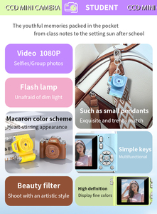 Yuniq Beauty Filter Mini 1.54 Inch 400Mah 1080P HD Video Recorder Kids' <b>Flash</b> Lamp Sensor Toy M-SD Media LK-011 Mini Digi Cam Mi - Product Image 3