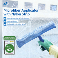 Système d'outils de lavage de vitres commerciales, brosse de nettoyage de vitres en microfibre, épurateur et applicateur de vitres avec poignée en plastique