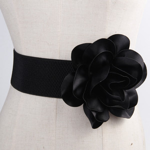 Robe de soirée pour femme <span class=keywords><strong>Corset</strong></span> Waist Handmade Large Fabric Flower Belt for Girls With 8 Colors - Product Image 2