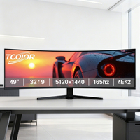 Gebogener Gaming-Monitor 49 Zoll Super Ultra Wide Screen 165Hz PC-Bildschirm 5K Auflösung PC-Monitor für Rennspiele und Trading-Desk