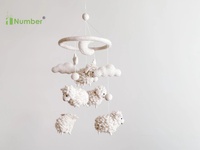 Bas quantité minimale de commande Bébé Jouets En Gros À La Main Népal Laine Mouton Bébé Mobiles pour Bébé Fille Garçons Coran Pépinière Berceau Lit Mobiles