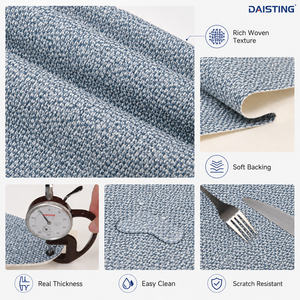 Tela de vinilo de PVC con textura tejida, imitación cuero Rexine, para tapicería de sofás, sillas, cabeceros y paneles de pared, <span class=keywords><strong>rollo</strong></span> de cuero al por mayor DS-60 - Product Image 3