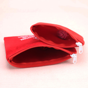 Bolsas de Embalaje Personalizadas para Joyería, Bolsitas de Maquillaje Mini, Bolsas Cosméticas de Terciopelo Rojo para Guardar Anillos, Collares y Pendientes - Product Image 5