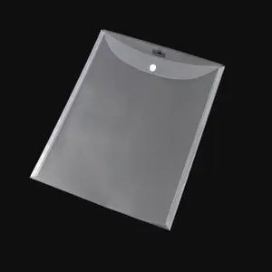 PP Document Stationery Clear Cover Report File Folder Transparent A4 Size Plastic Report Cover With Button