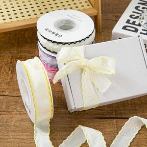 ริบบิ้นผ้าลายก้างปลาขนาด 2.5 ซม. ขอบหยัก สำหรับงาน DIY ทำโบว์ติดผม เครื่องประดับเสื้อผ้า ทำกิ๊บติดผมด้วยมือ - Product Image 4