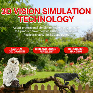 Décoy de Corbeau Volant avec Ailes Étendues, Répulsif d'Oiseaux Réaliste en Plastique pour la Décoration de Jardin et la Lutte Antiparasitaire - Product Image 5