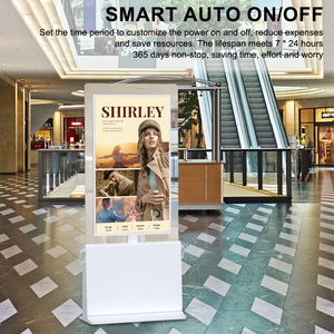 24/7 hoạt động Slim thiết kế <span class=keywords><strong>Android</strong></span> kỹ thuật số biển 4K UHD IPS Bảng điều chỉnh quảng cáo hiển thị Double Sided tầng đứng kiosk - Product Image 6