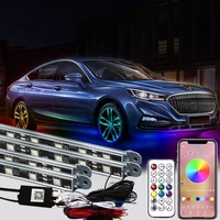 Kit de lumières pour voiture Dream Color Underbody Chasing Flow RGB Led Strip Under Glow Neon Lamp Remote APP Control Underglow Lights Kit pour voiture