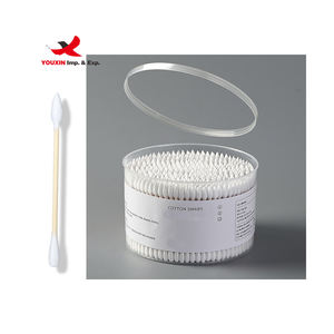 Hisopos de Algodón Orgánico Puro de Doble Punta, en Caja Redonda Personalizada, Precio Bajo, Venta Caliente, para Maquillaje - Product Image 1