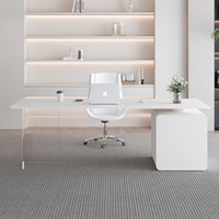 Bureau de direction haut de gamme en dalle de fer, moderne et simple, avec plateau en ardoise, bureau de luxe pour le bureau