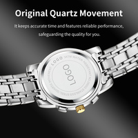 Montre à quartz pour homme OEM ODM 2900 avec logo personnalisé, design tourbillon, multifonctionnelle, phase de lune, chronographe