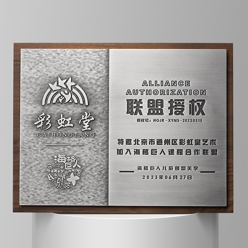 Médaille en relief en aluminium