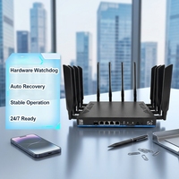 Router SIM CPE WiFi 7 5G Kecepatan Tinggi dengan Firewall & VPN, Uplink SFP 10Gbps, Konstruksi Tahan Lama untuk Penggunaan di Kampus Pendidikan
