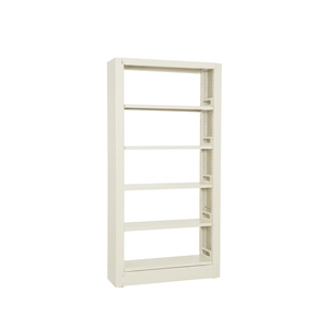 Librería Metálica Moderna con 5 Estantes Ajustables, Mueble Independiente para Sala de Estar u Oficina en Casa - Product Image 1