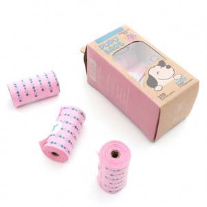 Sacs à déjections canines en PLA biodégradable à base d'amidon de maïs écologiques et luxueux - Product Image 1