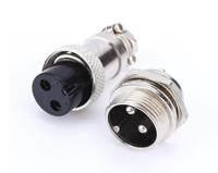 Connecteur d'aviation GX16 à double contact femelle en cuivre 4P pour vidéo et audio