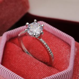 Lokaoshi — <span class=keywords><strong>bague</strong></span> de fiançailles en <span class=keywords><strong>diamant</strong></span> plaqué argent 925 pour femme, bagues fines, vente en <span class=keywords><strong>gros</strong></span>, fête fièvre - Product Image 4