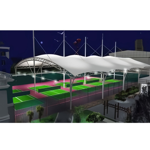 Cubierta para Pista de Pádel con Estructura de Acero Prefabricada, Resistente al Viento, Panorámica, con Techo de Membrana PVDF - Product Image 4