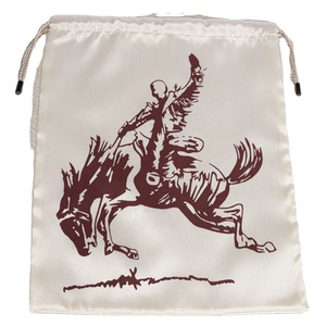 Sac en satin de haute qualité pour extensions capillaires, avec logo personnalisé imprimé, sac cadeau en soie pour perruques, sac de rangement anti-poussière en satin avec cordon de serrage - Product Image 2