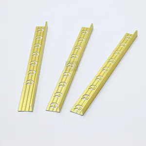 1/2 inch edge trim in brushed golden anodized aluminum profiles for tile exterior corner molding