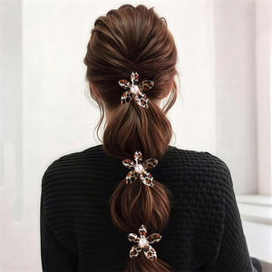 Diadema Francesa Retro con Estampado de Leopardo y Perlas para Mujer, Banda Elástica para el Cabello, Uso Diario - Product Image 3