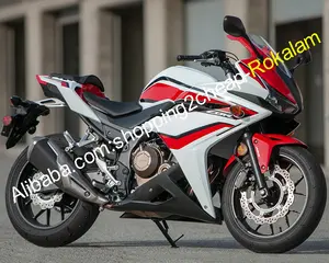 ชุดแฟริ่งสำหรับ Honda CBR500R 2016 2017 2018 CBR500 R CBR 500R 16 17 18ชุด Faring ตัวถังสีแดงสีขาว