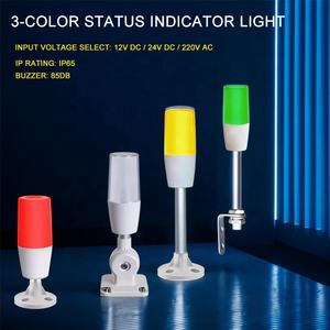 ไฟสัญญาณสามสี: แดง เหลือง และเขียว ไฟเตือนแบบแตร ไฟสัญญาณอุปกรณ์เครื่องจักรโรงงาน - Product Image 3