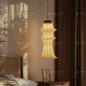 Chinese Style Pendant Light Oval Shape E27 LED White For Bedroom Study <b>Zen</b> Inspired - Product Image 4