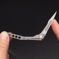 MINI Scalpel en alliage de titane NO11 Lames remplaçables Couteau pliant Couteau EDC portable à ouverture rapide Outil utile pour le camping