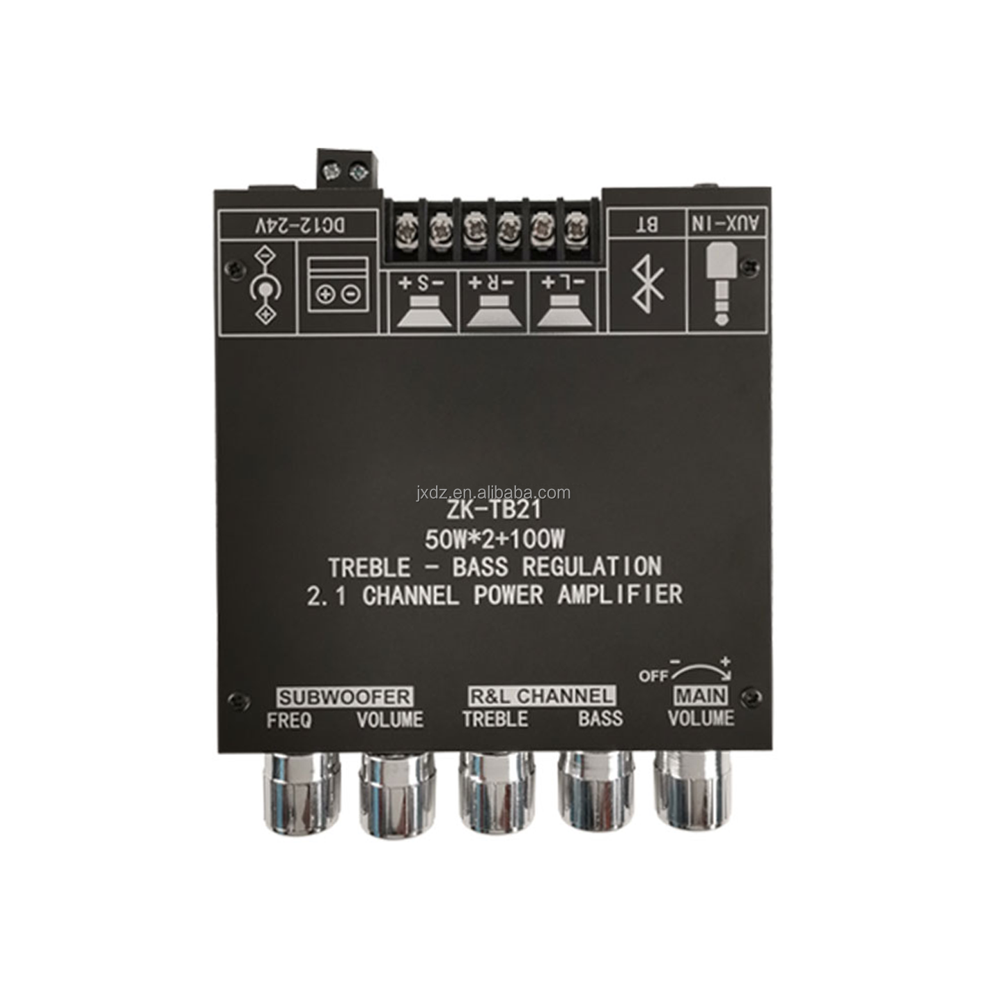 Amplificador digital ZK-TB21 2.1 canais com subwoofer potente
