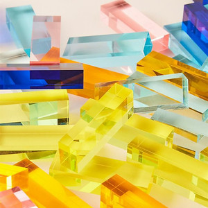Classic Plastic Custom Mini Stacking <strong>Game</strong> Acrylic Building Blocks Set Lucite Tumbling Tower Gemstone <strong>Game</strong> - Product Image 2