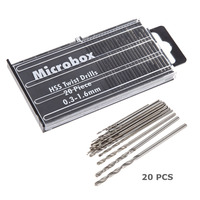Mini foret hélicoïdal ensemble 0.3-1.6mm 0.5-3mm main électrique bricolage menuiserie foret outil accessoires ensemble